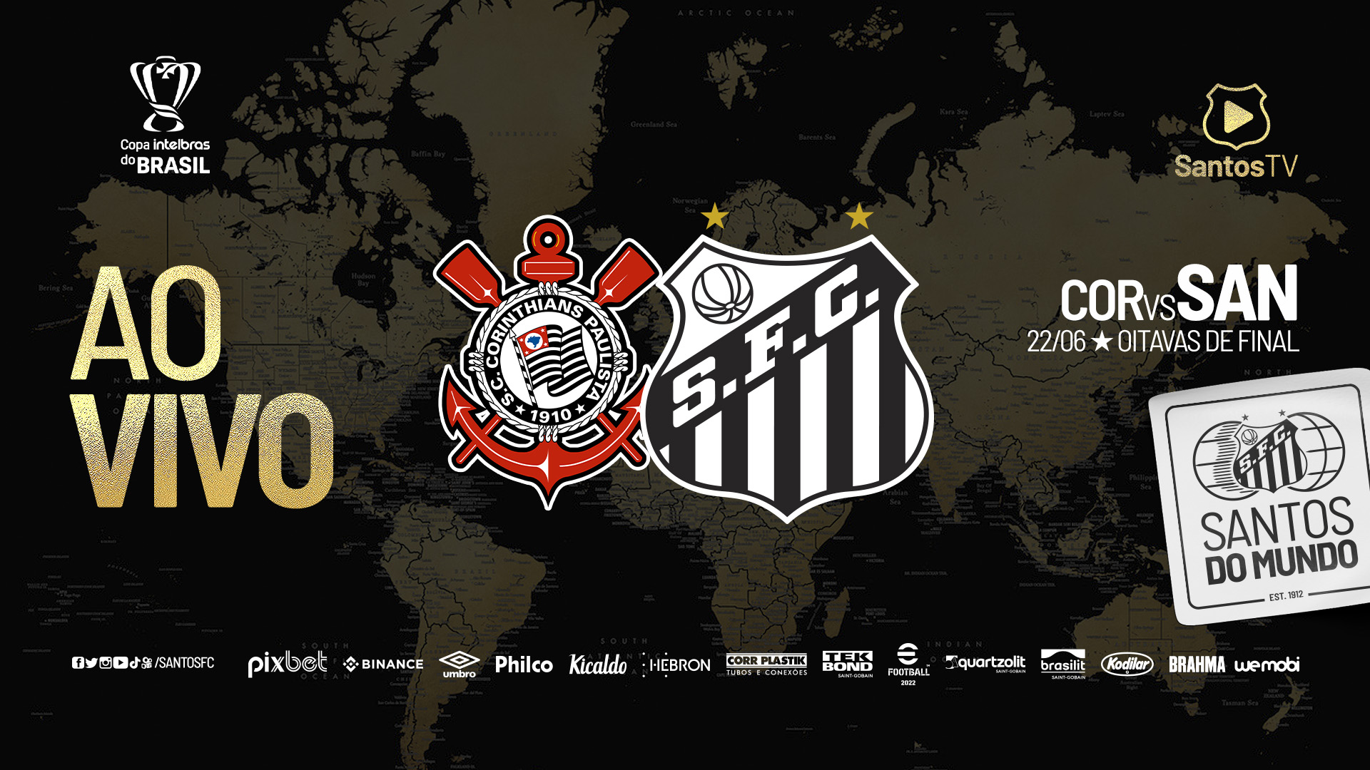Corinthians x Santos transmissão ao vivo: onde assistir, possível escalação e programação - Fonte:Twitter